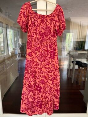 Knox Rose Coral Pink Floral Maxi Dress